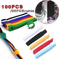 10 pcs Releasable Cable Ties Plastics Fastening Reusable Cable Straps Nylon Wrap Zip Bundle Bandage Organizer Cord Management Cable Management