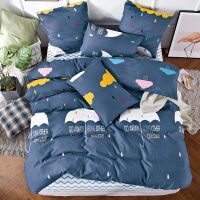 Alanna Promotiong Price 02 Printed Solid bedding sets Home Bedding Set 4-7pcs High Quality Lovely Pattern with Star tree flower