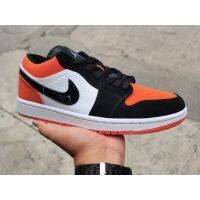 AU 2023 HOT 【ของแท้】 A J 1 Low Men S "Shattered Backboard" รองเท้าบาสเก็ตบอลแฟชั่นสีส้มดำขาว