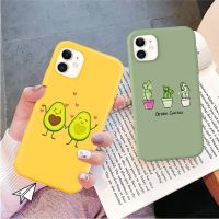 Soft Silicone Animal Avocado Deer Phone Case For iPhone 11 12 13 Mini Pro X XR XS Max 8 7 6 6s Plus SE 2020 Cactus Crown Cover