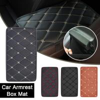 Car Armrest Box Mat Microfiber Leather Car Seat Armrest Decoration Modified Interior Universal Box Cover T0I7