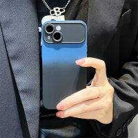 HOt2023NewLuxury Gradient สี Contrast Case สำหรับ 14 13 12 Pro Max 11 14Pro 13Pro Ultra Slim Soft TPU กันกระแทก Big Window Cover