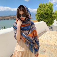 Hot sell Bohemia national wind shawl in yunnan Dali tourism sunscreen tassel scarf to restore ancient ways the seaside beach towels scarves