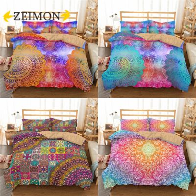 ZEIMON Mandala 3d Comforter Cover Bedding sets 2/3pcs Luxury Duvet Cover set Quilt Cover Pillowcase Queen King Size Bed set