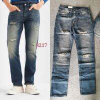 [A Motion]☍2021Hot สีฟ้าอ่อนสไตล์เกาหลีคุณภาพสูง Celana Jeans Denim เข้ากับทุกชุดกางเกงขายาวลำลองผู้ชายยาวถึงข้อเท้า