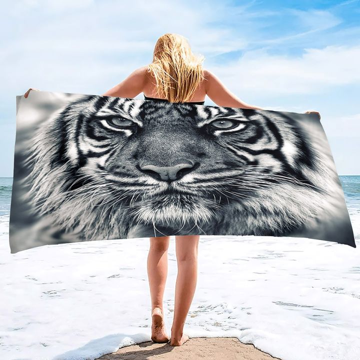 hot-dt-oversized-beach-pool-microfiber-dry-swim-blanket-large-tiger-print