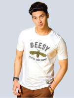 Beesy เสื้อคอกลมชาย หญิง   รุ่น Freeway  สีขาว