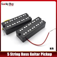 {:”》 Pickup กีต้าร์เบส5สายสีดำเปิดปิดผนึก Humbucker 2สกรูยึดคอรู &amp; สะพาน