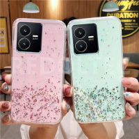 Y22เคสสำหรับ VIVO Y35 Y22S ฟอยล์สีเงินดาวแวววาวซิลิโคนเคสโทรศัพท์นิ่ม