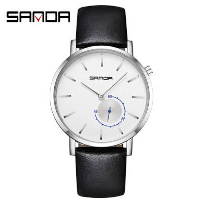 Sanda Men Quartz Watch Relogio Masculino Sport Wristwatch Leather Strap Mens Reloj Boys Watches Homme Saati