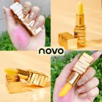 ลิปบาล์มลิปสติก บำรุงริมฝีปากชุ่มชื่น เปลี่ยนสี novo lipstick  ลิปสติกลิปกลอส ลิปบาล์ม เปลี่ยนสีปากฉ่ำเงาวาว