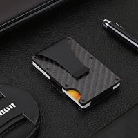 Carbon fiber card card case card holder metal card package card card box carbon RFID card clip to guard against theft charge package --A0509