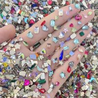 Mini 19 Colors Mix Shape Flatback Shiny Glass Crystal Nail Art Rhinestone Stone Diamond DIY Manicure Decoration Accessories