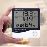 LCD Digital Temperature Wireless Alarm Clock Convenient Humidity Meter Gauge Hygromete Weather Station HTC-1 HTC-2 Indoor Room