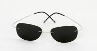 NEW Cool 100 Pure Titanium Rimless Sunglasses Polarized Lenses Grey Super Thin Lenses Sun-shade UV protection UV400 Oculos