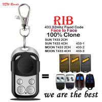 2023 new Clone RIB 433-1 433-2 433-3 SUN T433 4CH RIB MOON T433 2CH Garage Door Remote 433MHz Fixed Code Remote Control Duplicator