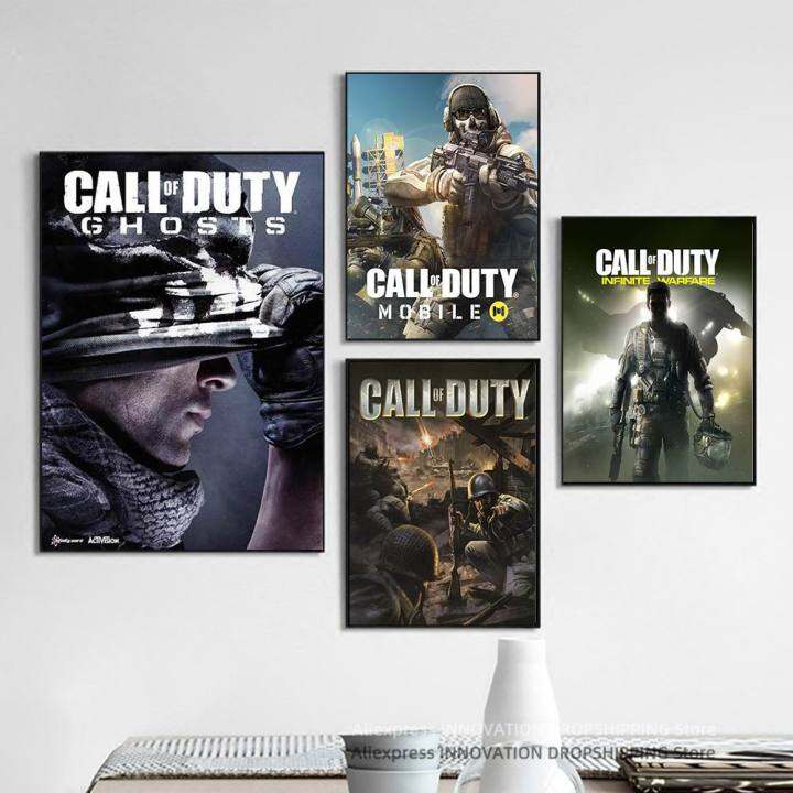 ใหม่-cod-call-of-duty-โปสเตอร์เกม-พรีเมี่ยมผ้าใบพิมพ์จิตรกรรม-ที่ไม่ซ้ำกันผนังศิลปะตกแต่งบ้าน