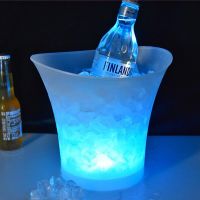 LED Ice Bucket 5L Bar Nightclub Light Up Champagne Whiskey Beer Cooling Bucket Bars Night Halloween Christmas Party Supplies