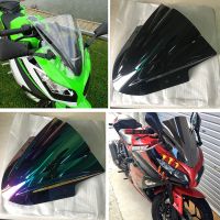 ♨Cut☌กระจกรถจักรยานยนต์ที่เบนทางลมกระจกบังลม Parabrisas สำหรับ Kawasaki Ninja 300 300R EX300อดีต2013 2014 2015 2016