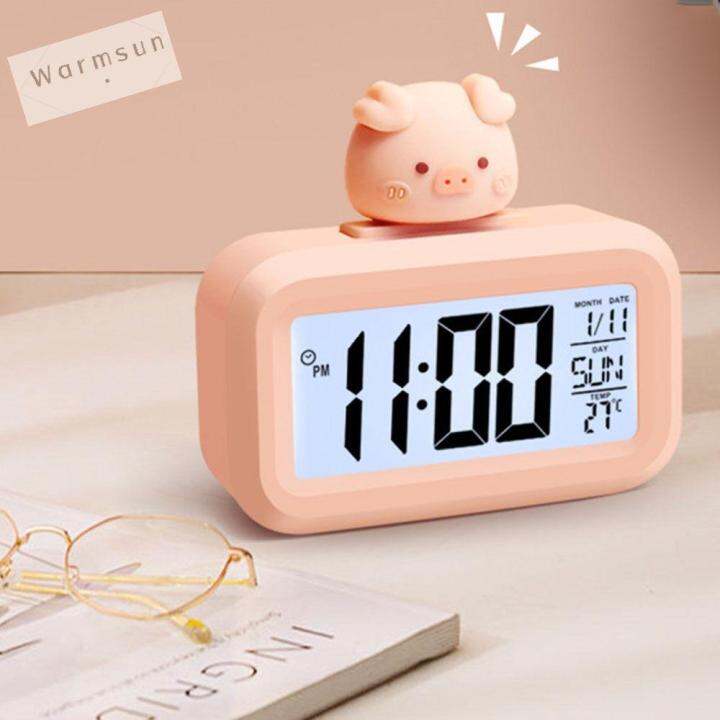 WARMSUN LED Music For Studying Stopwatch Date Calendar Desktop Alarm ...