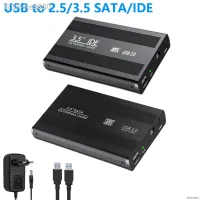 Hs9850 USB เป็น3.5นิ้วอะแดปเตอร์กล่องใส่ฮาร์ดดิสก์ SSD 2.0 HDD ดิสก์แบบแข็งภายนอกเคส