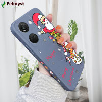 เคสสำหรับ OnePlus Nord 3 5G เคสมือถือลายการ์ตูนคริสต์มาสเคสโทรศัพท์คลุมทั้งหมดของเหลวรูปแบบขอบสี่เหลี่ยมเคสป้องกันด้วยกล้อง