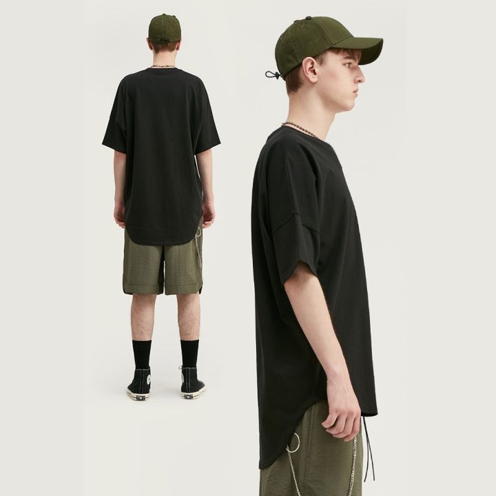 dsl001-เสื้อยืดผู้ชาย-เสื้อ-oversize-ชายโค้ง-ชายเสื้อหน้าสั้นหลังยาว-แนวสตรีท-เสื้อผู้ชายเท่ๆ-เสื้อผู้ชายวัยรุ่น