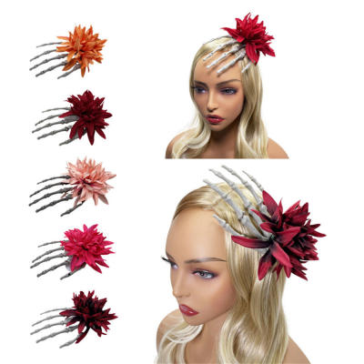 Horror Hair Clip Party Headdress Hair Accessories Horror Dress Up Halloween Party Skeleton Hand Hair Clip