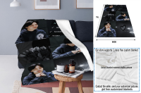 2023 newxzx blanket-HAIZIVS Kpop BTS Jimin Ultra Soft Flannel Throws Blankets Couch Sofa Fuzzy Blanket for Traveling Camping Home（40x60inch/50×60inch/60×80inch） 03