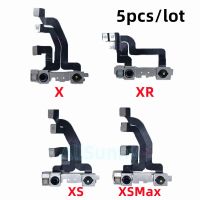 AliSunny 5pcs Front Camera Flex Cable สําหรับ iPhone 11 12 Pro Max Mini 7 8 Plus หันหน้าไปทางกล้องขนาดเล็กกล้องพร็อกซิมิตีเซ็นเซอร์ซ่อม