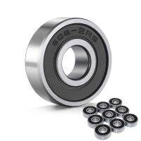 【LZ】♦☃ﺴ  Rolamentos de borracha dobro para skates rolamentos selado protegido diminuto sulco profundo 608RS bola 10pcs