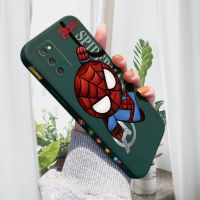 UCUC เคสโทรศัพท์เคสสำหรับ Samsung Galaxy A01 Core/A01/A02S การ์ตูนด้านข้าง Design ขอบสี่เหลี่ยมรูปแบบ Liquid ปลอกซิลิโคนคลุมทั้งหมดกล้องกันกระแทก UCUC เคสโทรศัพท์เคสสำหรับชาย