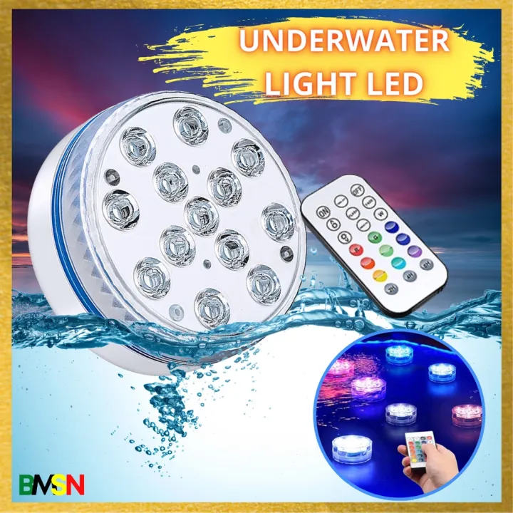 Waterproof And Rechargeable 16 Color Underwater Light Led RGB 10 LED