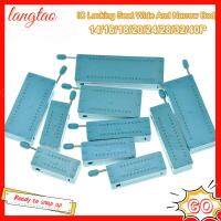 LANGTAO 14P/16P/20P/40P ซ็อกเก็ต IC 2.54มม. สีเขียวอ่อน IC ล็อคทดสอบที่นั่ง ของใหม่ แคบลง ซ็อกเก็ตทดสอบสากล สายต่อสายไฟ