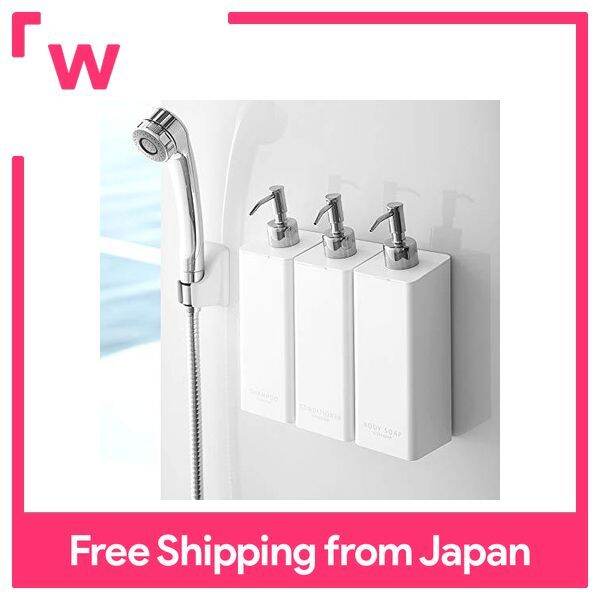 Yamazaki Shampoo Dispenser White 500ml Bag by Pump Shampoo Conditioner