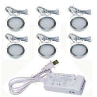 1/3/6pcs LED Cabinet Light 2W With 12V Power Adapter Indoor Lighting for Under Kitchen Cabinet Home Wardrobe Showcase Lamp Decor