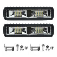 แถบแสงสำหรับทำงานรถ16LED 2x 18W/12V ไฟตัดหมอกขับไฟสปอตสำหรับ SUV Off-Road