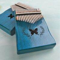 17 Keys Kalimba N นิ้วเปียโนนิ้วหัวแม่มือไม้มะฮอกกานีแบบพกพาคีย์บอร์ดเครื่องกระทบเพลงของขวัญ