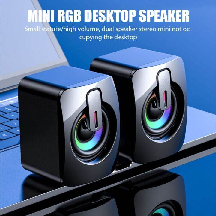 Multimedia Computer Speakers Microphone Speaker for RGB with Subwoofer Desktop Laptop Hifi