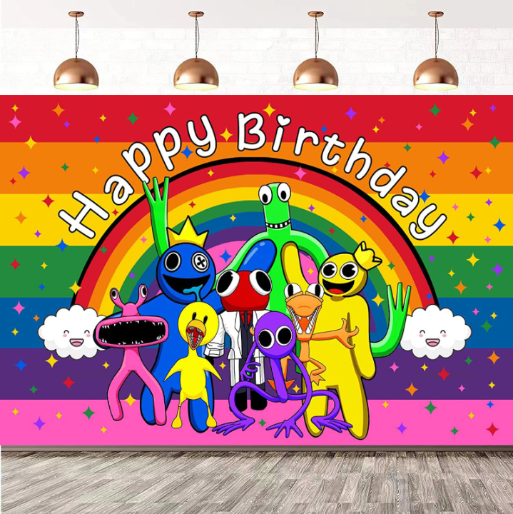 ToyStory NEW Rainbow Friends theme Party Backdrops Background Wall ...