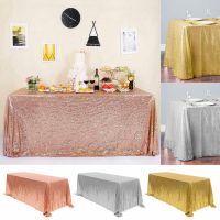 Sparkly Pink Gold Silver Sequin Table Runner Luxury Tablecloth Rectangular Table Cover Decor Table Cloth For Wedding Valentines