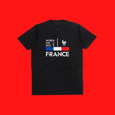 เสื้อยืด พิมพ์ลายฟุตบอล World Cup 2022 FRANCE Frendly ServiceS-5XL