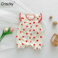 【CC】 2023 Infant Baby Romper Sleeveless Print Newborn Rompers Onepieces Jumpsuits Children Clothing