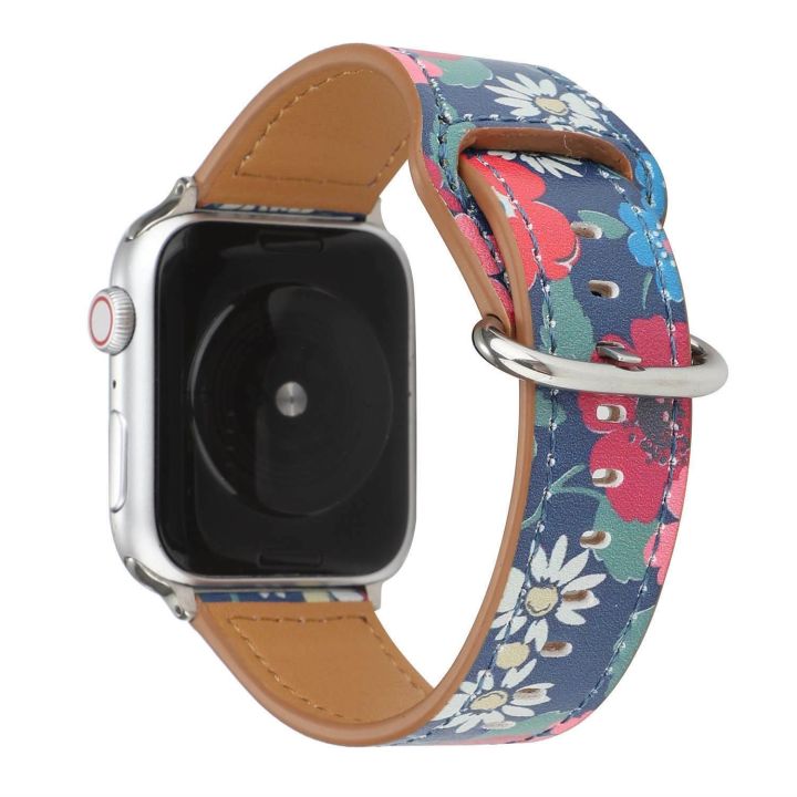 สำหรับ-apple-watch-band-38-มม-40-มม-42-มม-44-มม-สายพิมพ์ลายดอกไม้สำหรับสายนาฬิกา-iwatch-ผู้หญิงสายดอกไม้หลากสี-series-5-4-3-2-1