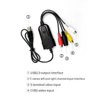 CVBS Converter USB Video Capture Card USB 2.0 Audio Video Converter Adapter Accessories Parts for Computer DVD Camcorder