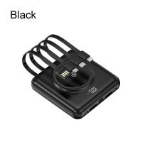 Mini Portable 20000mAh With Wireless Charge for iPhone XiaoMi Camping Comes With 4 Cable