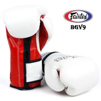 Fairtex pro Training Gloves BGV9 Mexican Style Genuine Leather Red-White  MMA K1 , นวมแฟร์แท็กซ์ BGV9 สีเเดง-สีขาว สไตล์เม็กซิกัน ทำจากหนังแท้