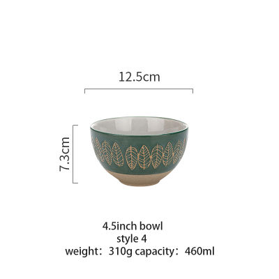 Japanese Flower Cereal Bowl Ceramic Heat Resistant Kitchen Soup Noodles Bowls Hand Painted Tableware Apply To Microwave Oven