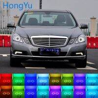 【No-profit】 Rgb หลายสีแอลอีดีแหวนเฮโลตานางฟ้า Drl Rf สำหรับ Mercedes Benz E Class E350 W212 550 300 500 260 200 09 12อุปกรณ์เสริม