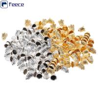 FEECE 150pcs ความสูง11มม. หมวกลูกปัดดอกไม้ โลหะผสมอัลลอยด์ ฝาครอบลูกปัดเว้นระยะลายดอกไม้ ใช้งานได้ดีมาก หมวกลูกปัดทรงกรวยอัลลอย สาวๆ